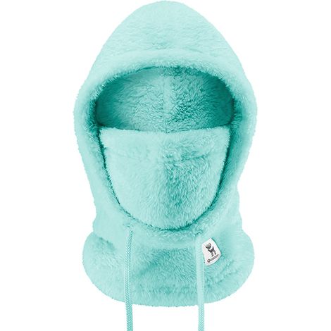 Passamontagna caldo in pelliccia per lo sci invernale Arctic Velvet taglia M - menta (1/5)