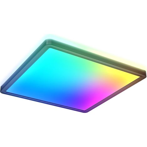 LED Panel 29x29 cm - 15W, 1850lm, dimmbar, Fernbedienung, RGBW, schwarz