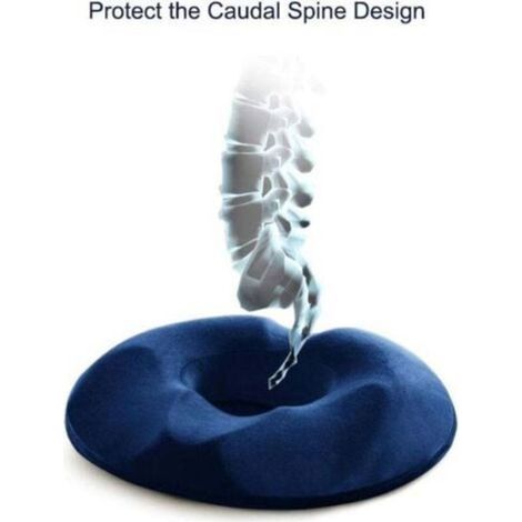 SNQ – Coussin coccyx orthopédique ergonomique en gel et mousse à mémoire de forme – Soulagement des douleurs – Housse en polyester anti-dérapante (1/3)