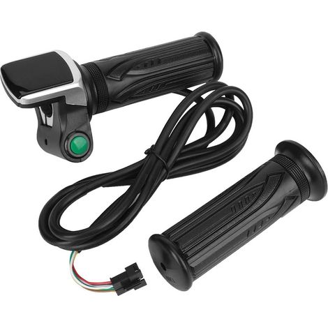 Poignée Accélérateur Vélo Électrique, Poignée Accélérateur LCD Étanche avec Écran et Interrupteur pour Scooter Vélos Électriques 48V Guidon Contrôle Vitesse (1/5)