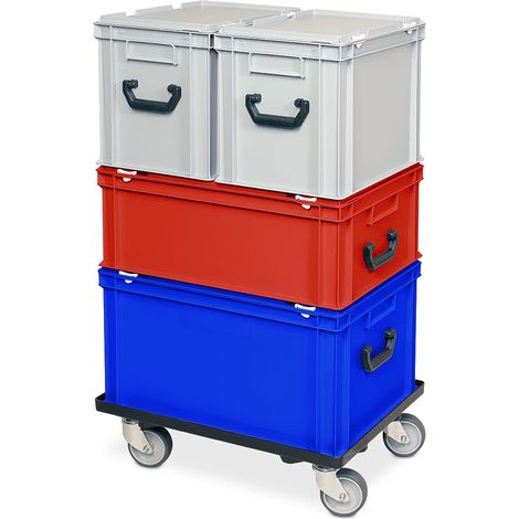 BRB Montagewagen/Kleinteilewagen, BxTxH 615x415x1123 mm, grau, rot, blau (1/3)