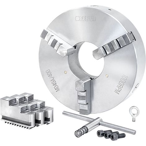 Fervi M049A/400 Mandrino a 3+3 griffe autocentrante di precisione per tornio (1/3)