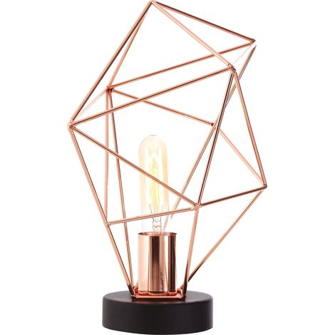 Premier Housewares Copper Finish Table / Desk / Reading Lamp With Metal Shade/ Round Base/ Led Desk Lamp/ Study Lamp For Office / Bedroom / Sitting Room 18 x 33 x 20