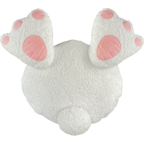 Coussin Lapin De Pâques - Tissu Peluche Douce - Oreilles À Pois Roses - Pour Canapé Chambre Enfants Décoration Intérieure - 1 Pièce (1/5)