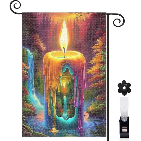 Drapeau de jardin décoratif décoration pour maison de campagne toile lavable double face 30 x 45 cm pour cour maison terrasse (1/5)