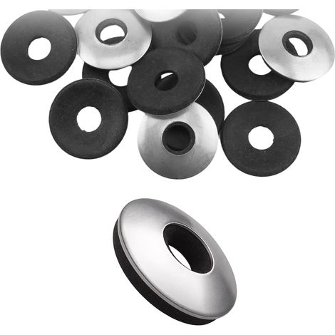 50 Pièces Rondelles d'étanchéité EPDM en Acier Inoxydable M6 x 13mm, Rondelles Metal avec Joint Caoutchouc, Rondelles d'étanchéité EPDM pour Vis Autotaraudeuses et Fixations Métalliques (1/5)