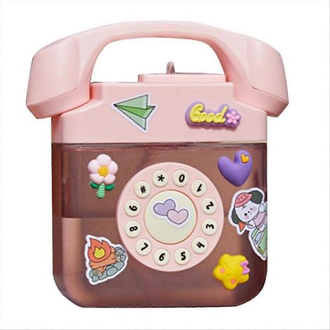 Kreative Wasserflasche in Form eines Retro-Telefons (rosa) (1/5)