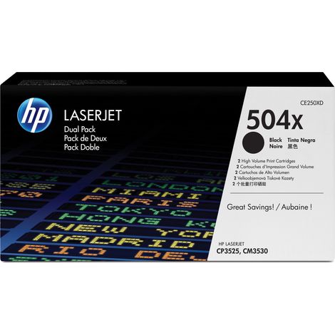 HP (CE250XD) No 504A HP504A HP 504A Dual Pack Black Schwarz Cartridge (CE250XD) (1/4)