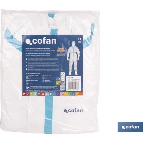 Combinaison de protection avec capuche, en polypropylène, conforme à la norme EN ISO 27065, taille M (1/2)