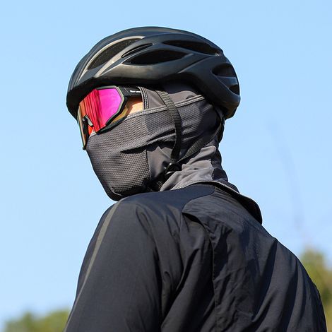 Cagoule couvre-visage unisexe en soie de glace respirante, capuche solaire pour été, cyclisme extérieur, pêche, moto (1/5)