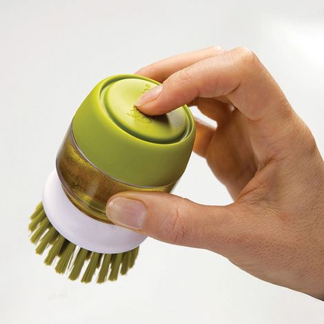 Laveurs de pot ménage pot brosse à récurer cuisine antiadhésive brosse à vaisselle brosse peut ajouter manuellement du détergent vert (1/2)