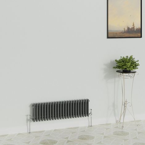 WarmeHaus Traditional Anthracite 2 Column Radiator 300x1010mm (1/5)