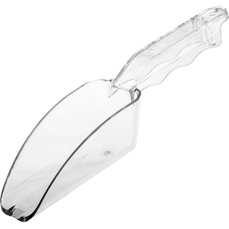 1 Pelle à glace, Polycarbonate transparent, Bord biseauté, Fond plat, Poignée ergonomique, Pour aliments animaux et café (1/5)