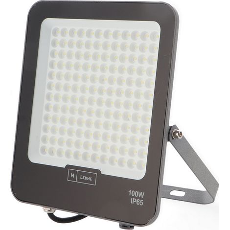 Faro proiettore Led Napoli Plus 100W Nero da esterno IP65 Bianco neutro 4000K M LEDME