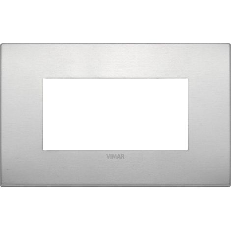 Placca Vimar Arkè Classic 4 moduli alluminio naturale 19654.15 (1/2)