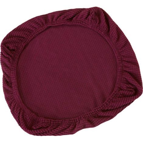 Housse de chaise extensible élastique – Antidérapante et résistante aux plis – S'adapte aux chaises 38-52 cm – Lavable et réutilisable – Violet foncé (1/4)