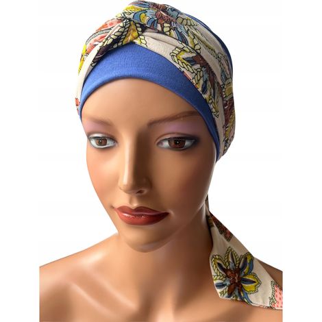Turban de printemps pour femme Lena 10-355, foulard doux, également adapté après chimiothérapie (1/5)