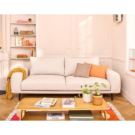 Vicenza - 3-sitzer einzelsofa schlaffunktion aus stoff - beige (1/5)