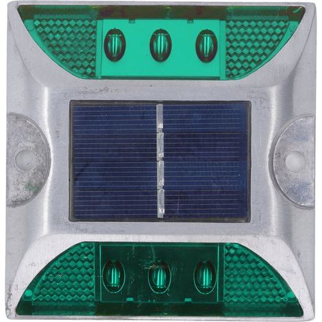 Solar-Powered Road and Driveway Lights – Aluminum Alloy, IP68 Waterproof, Green LED, 20 Pieces (1/3)