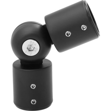 Raccord Coudé pour Tringle à Rideau 25 Mm, Connecteur d'angle en Acier Inoxydable Mat, Pièce Unique, Support Robuste pour Fixation Tringle de Salle de Bain et Vitrage, (1/5)