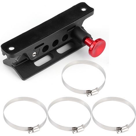 Staffa di montaggio regolabile per estintore, compatibile con Jeep Wrangler Sport/JK/Sahara (rossa). (1/4)