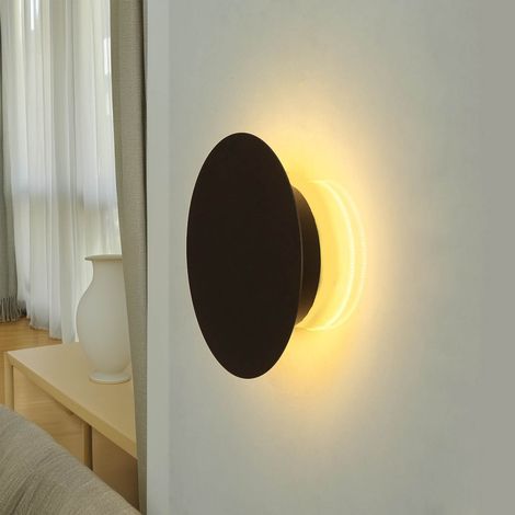 Wandlampe LED Metall rund Ø 15 cm Braun matt warmweiß 3000 K 60 lm Modern (1/5)