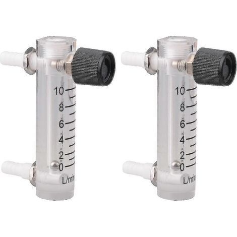 2PC LZQ-3 Débitmètre 0-10 LPM pour la mesure des gaz, outil d'affichage en acrylique (1/3)