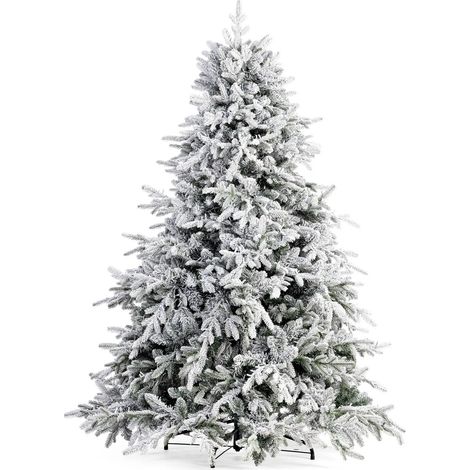 Sapin de Noël enneigé H210 cm avec 3567 branches (1/2)