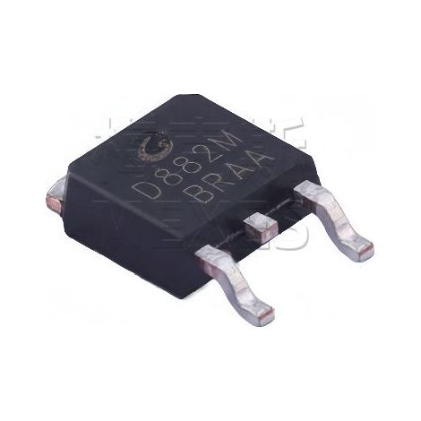 Changdian D882M, TO-252 Gehäuse, Siebdruck D882M, 3A Stromstärke, 30V Spannungsfestigkeit, Bipolartransistor-Chip, elektronisches Bauteil, 5 Stück, verpackt und versandt.