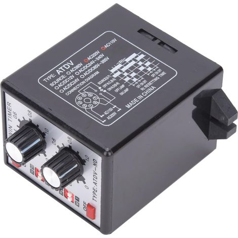 Relais temporisé multifonction HUIOP avec bouton de commande (1/5)