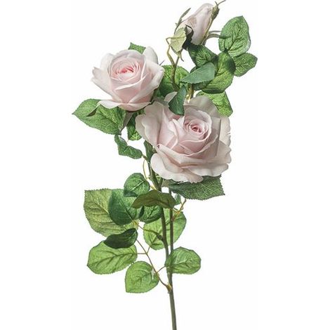 Conti Ramo Rosa H 70 Cm 3 Fiori Cream Pink