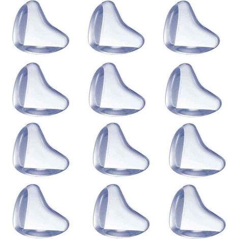 Protection Coin de Table - Silicone Non Toxique - Pour Sécurité Enfant - 12 Pièces - Dimensions 1,2 × 1,8 × 2,7 cm (1/5)