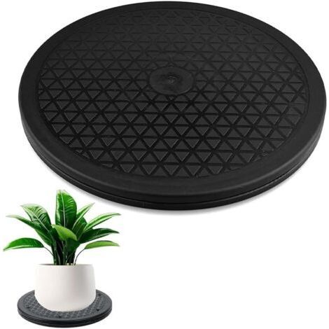 QORVA-Plateau Tournant, Plateau Rond Rotatif 360° Multifonction, Support Plaque Tournant, avec Roulement à Billes en Acier, pour TV, Enceintes, Ecrans, Plantes, Modelisme, 25 cm