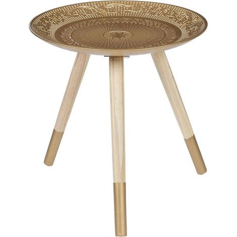 Table d'Appoint Design "Mirage" 42cm Or (1/5)