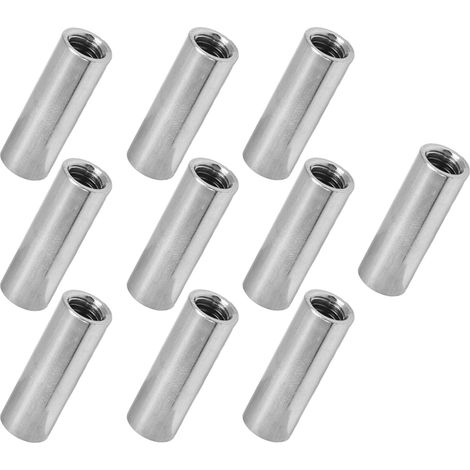 Écrous-raccord femelle 10 pièces, connecteur tige filetée ronde en acier inoxydable 304 M10x1,5, 14x40mm (1/5)