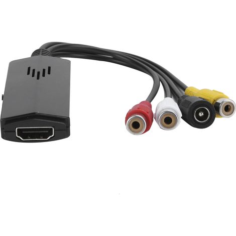 Convertisseur AV/HDMI Compact avec Câble Intégré pour Vidéo Haute Définition