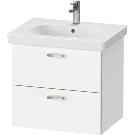 Sous-vasque XBASE avec 2 tiroirs 560x600x458mm blanc mat (1/3)