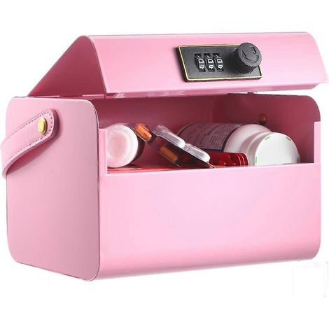 Spardose für Kinder von 5 bis 12 Jahren, tragbarer rosa Tresor
