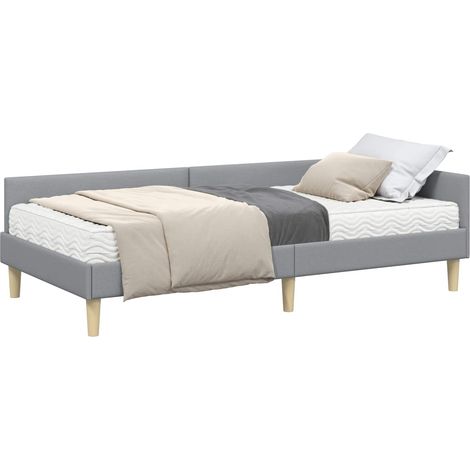 Maison Exclusive - Struttura Letto Angolare con Materasso 2 pcs Grigio chiaro
