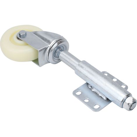 Roulette pivotante à ressort en nylon de 10 cm (4 po) pour portail, robuste, capacité de charge de 50 kg (110 lb). (1/5)