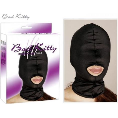 Cagoule Noire opaque - Ouverture Bouche