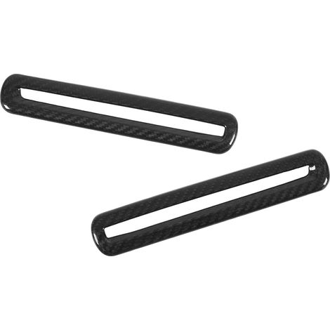 Paire de couvercles de sortie d'air AC pour portière, fibre de carbone sèche, remplacement intérieur compatible Dodge Challenger 2015-2021 (1/5)