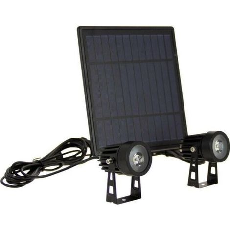 Double Projecteur LED Solaire, 450 Lumens, Spéciale Extérieur (IP44) (1/5)