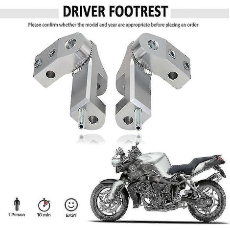 Kit d'abaissement des repose-pieds passager pour motos K1, K1300R, K1300S, K1200S, K1200R, K1200R Sport, K 1300 et SRK 1200 R. (1/5)