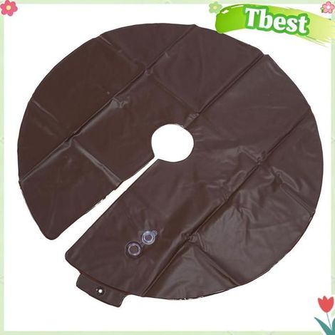 Tbest Anneau d'arrosage des arbres Anneau d'arrosage d'arbre 10 gallons, pochette d'eau jardin Café 15,75 X 6,69 X 0,39 pouces (1/5)