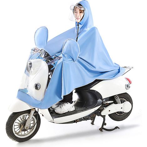 [Poncho imperméable] + [Vélo électrique] + [Adults 5xl] + [Oxford PVC] Imperméable pour vélo électrique, poncho de pluie pour cyclisme adulte grand format, capote anti-averse Oxford PVC 900g portable  (1/5)