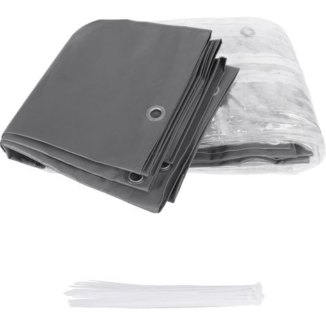 Pannello per recinzione, impermeabile, resistente ai raggi UV, grigio chiaro, H2.4 x L4.5M (1/2)