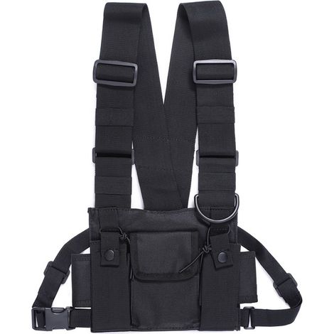 Westentasche – Brusttasche mit Schultergurt – Schultertasche – Funktionelle Herren-Hüfttasche – Verstellbare Fächer (1/5)