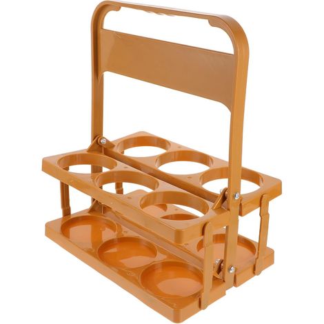 Porte-boissons pliable plastique avec poignée – transporte jusqu’à 6 bouteilles – service restauration/événement (1/5)