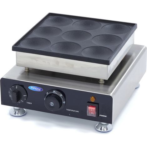 Machine à pancakes - 9 emplacements - 8cm - Thermostat réglable - Maxima (1/5)